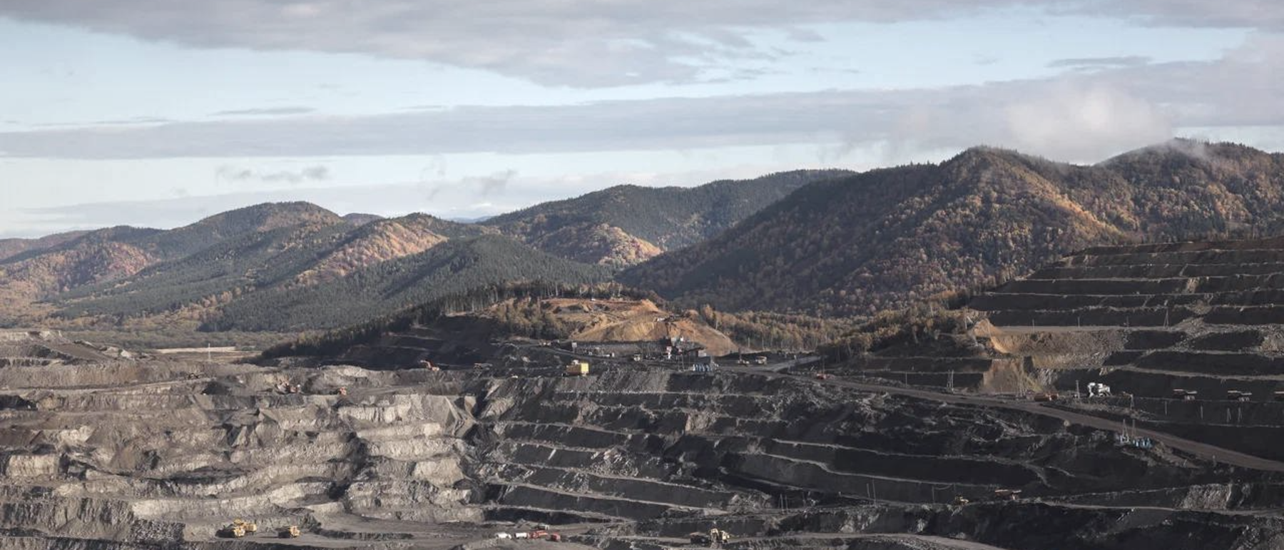 Solntsevsky open-pit coal mine, Sakhalin